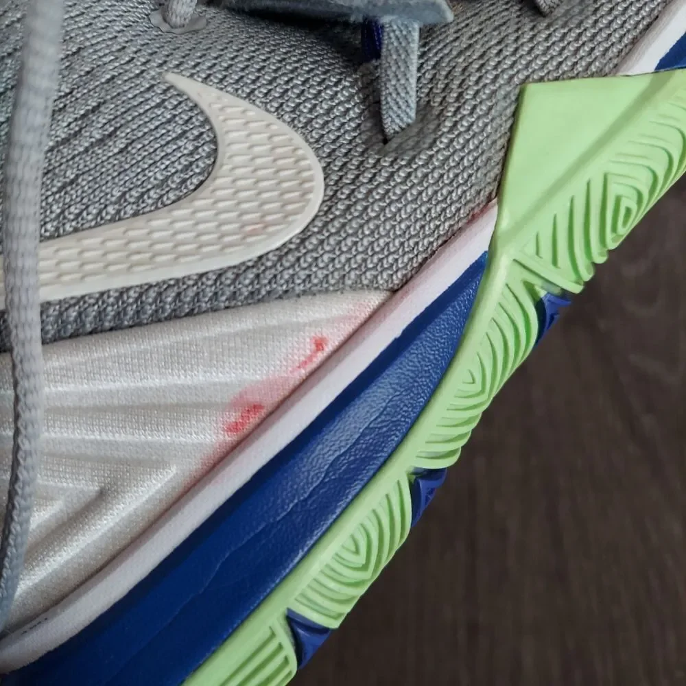 Nike Kyrie 5 PS Irving Wolf Grey Lime Kid Shoes Sneakers Size 2Y